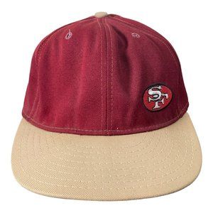 Vintage Pro-Line San Francisco 49ers Adjustable Strap Hat Red & Tan- Rare